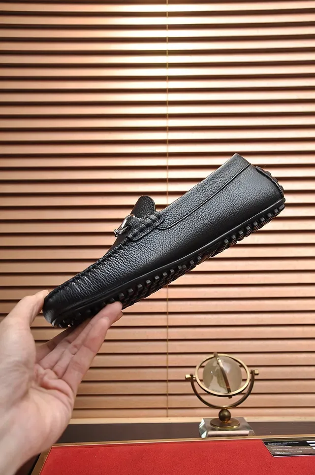Gucci Horsebit 1955 Mocassins de Couro Preto Granulado 6