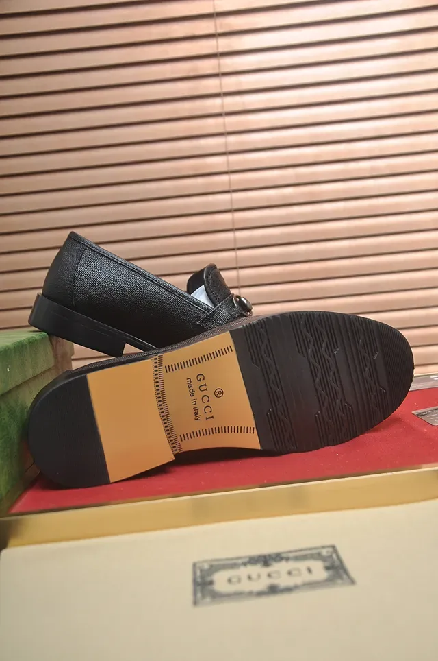 Gucci Horsebit 1955 Black Perforated Leather Loafers 3