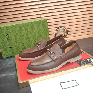 Gucci Horsebit 1955 भूरा चमड़ा लोफर