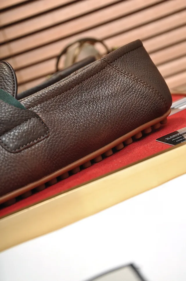 Gucci Horsebit 1955 Brown Pebbled Leather Loafers 2