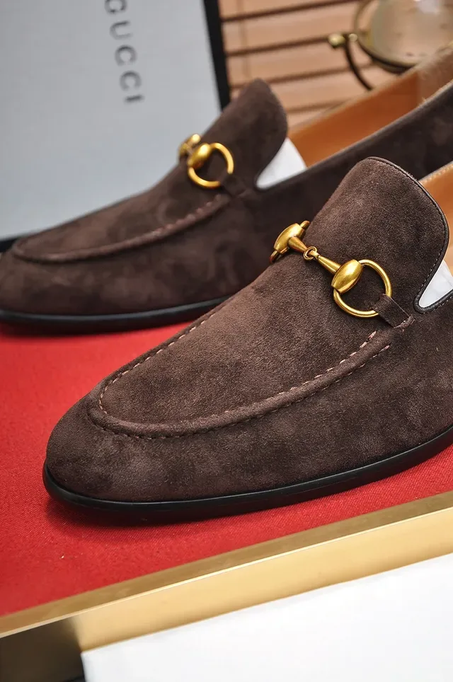 Gucci Horsebit 1955 Brown Suede Loafers 2