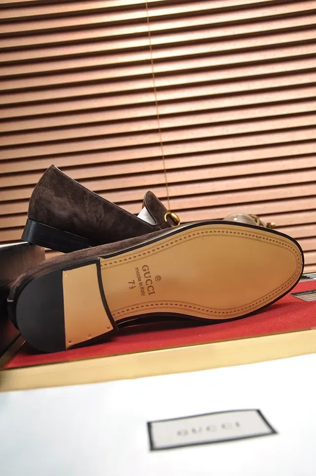Gucci Horsebit 1955 Brown Suede Loafers 3