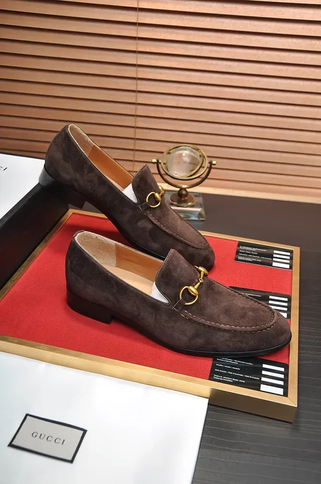 Gucci Horsebit 1955 Brown Suede Loafers 4