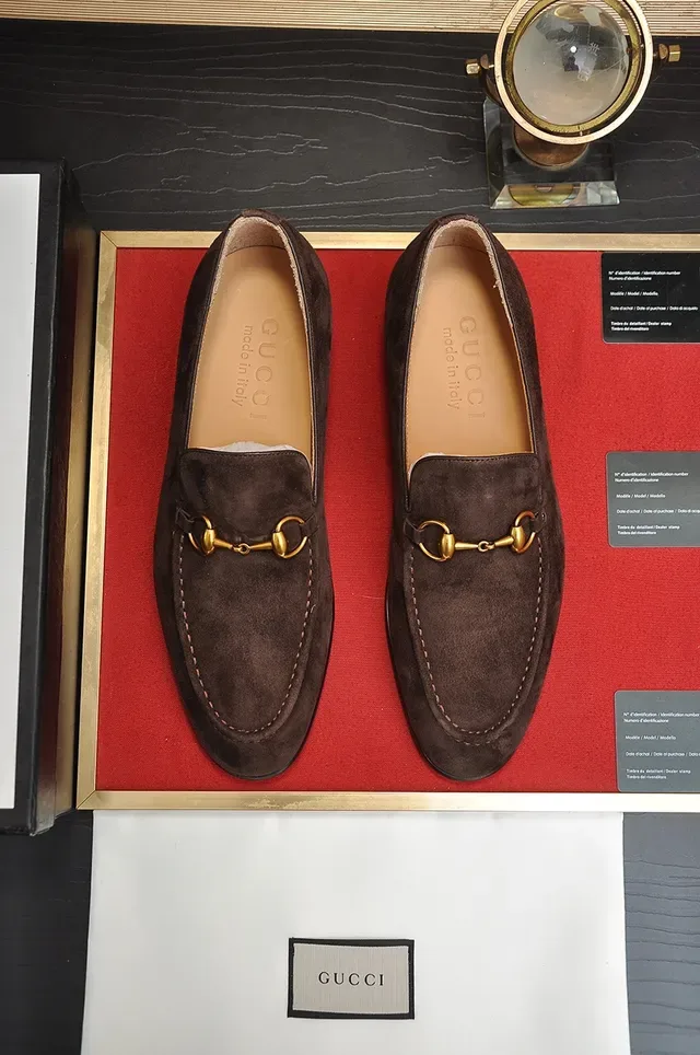Gucci Horsebit 1955 Brown Suede Loafers 5