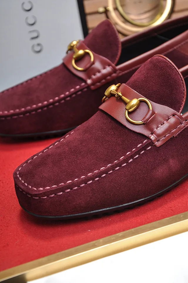 Gucci Horsebit 1955 Mocassins en Daim Bordeaux 3