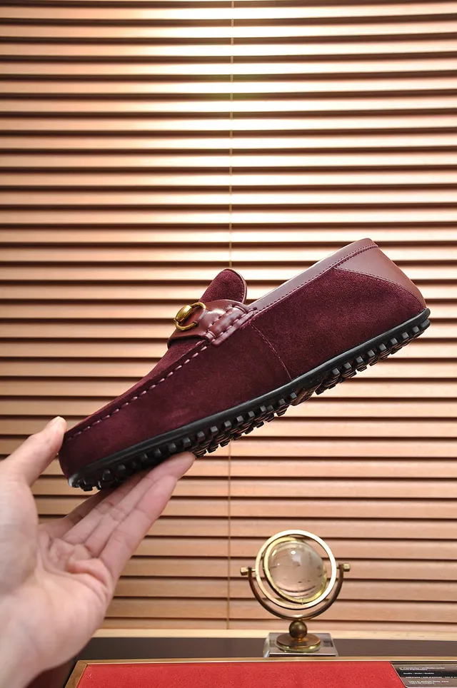 Gucci Horsebit 1955 Mocassins en Daim Bordeaux 6