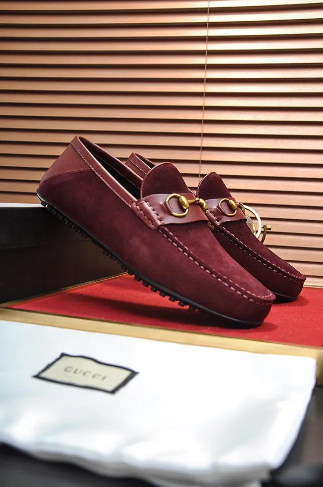 Gucci Horsebit 1955 Mocassins en Daim Bordeaux 7