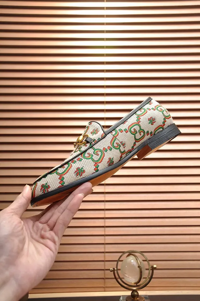 Gucci Horsebit 1955 GG Monogram Beige Loafers 6