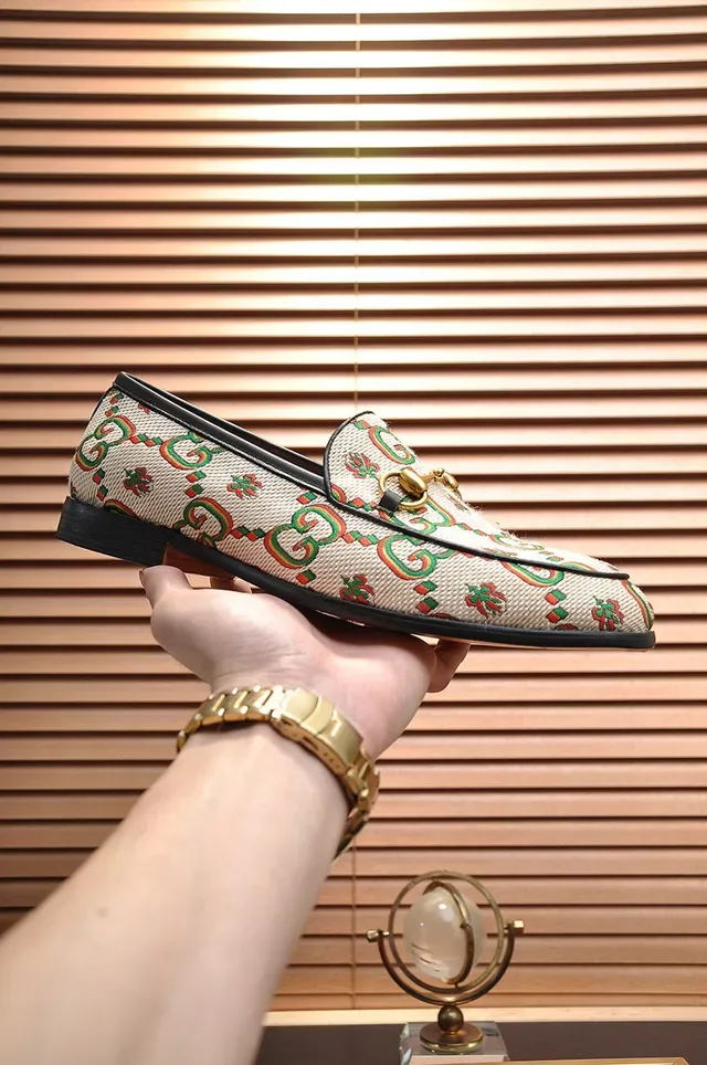 Gucci Horsebit 1955 GG Monogram Beige Loafers 7