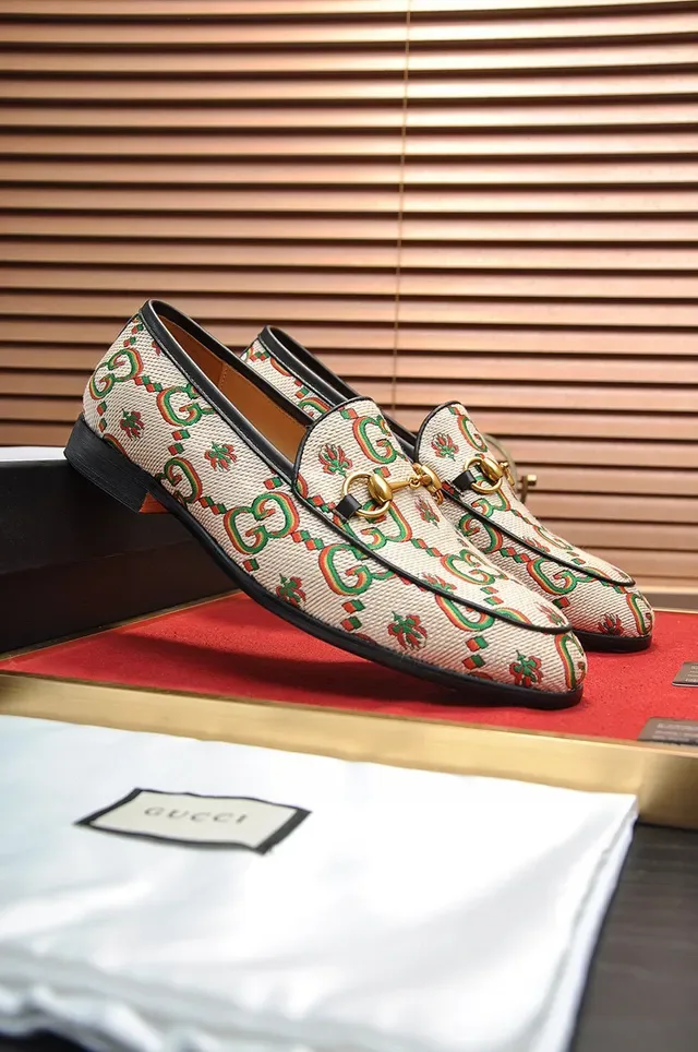Gucci Horsebit 1955 GG Monogram Beige Loafers 8