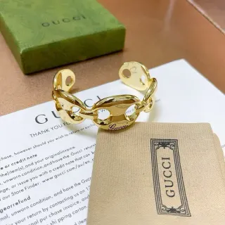 Gucci Horsebit 1955 Gold-Tone Interlocking Link Bracelet