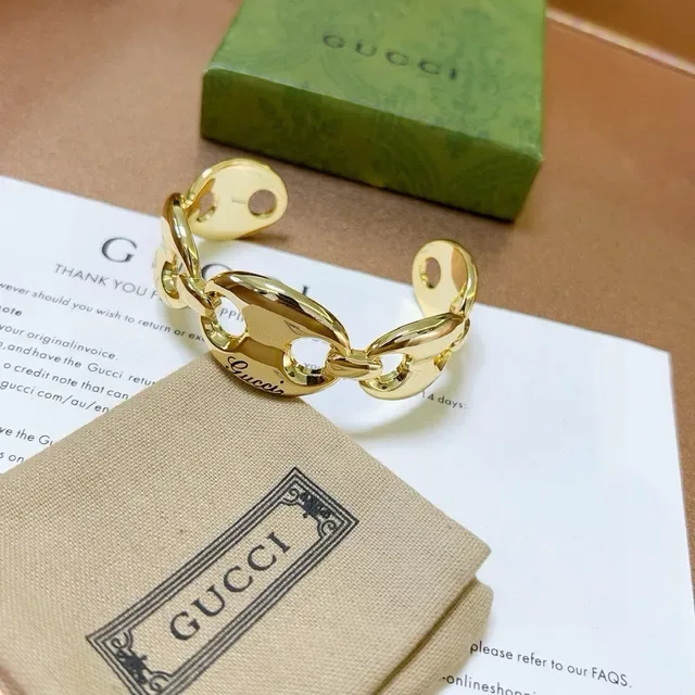 Gucci Horsebit 1955 Gold-Tone Interlocking Link Bracelet 2