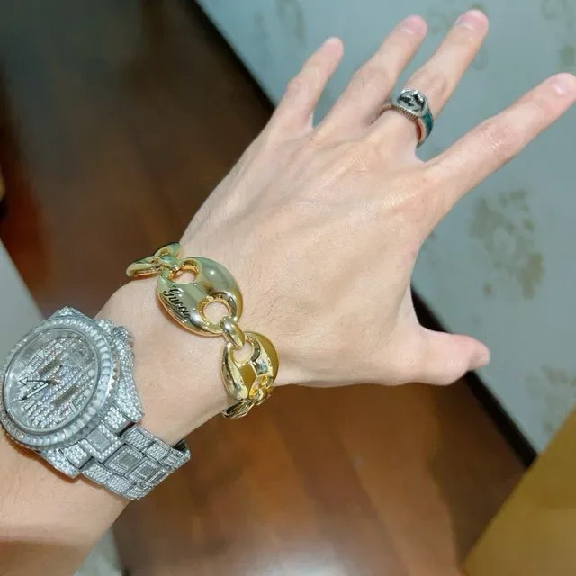 Gucci Horsebit 1955 Gold-Tone Interlocking Link Bracelet 3