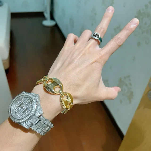 Gucci Horsebit 1955 Gold-Tone Interlocking Link Bracelet 5