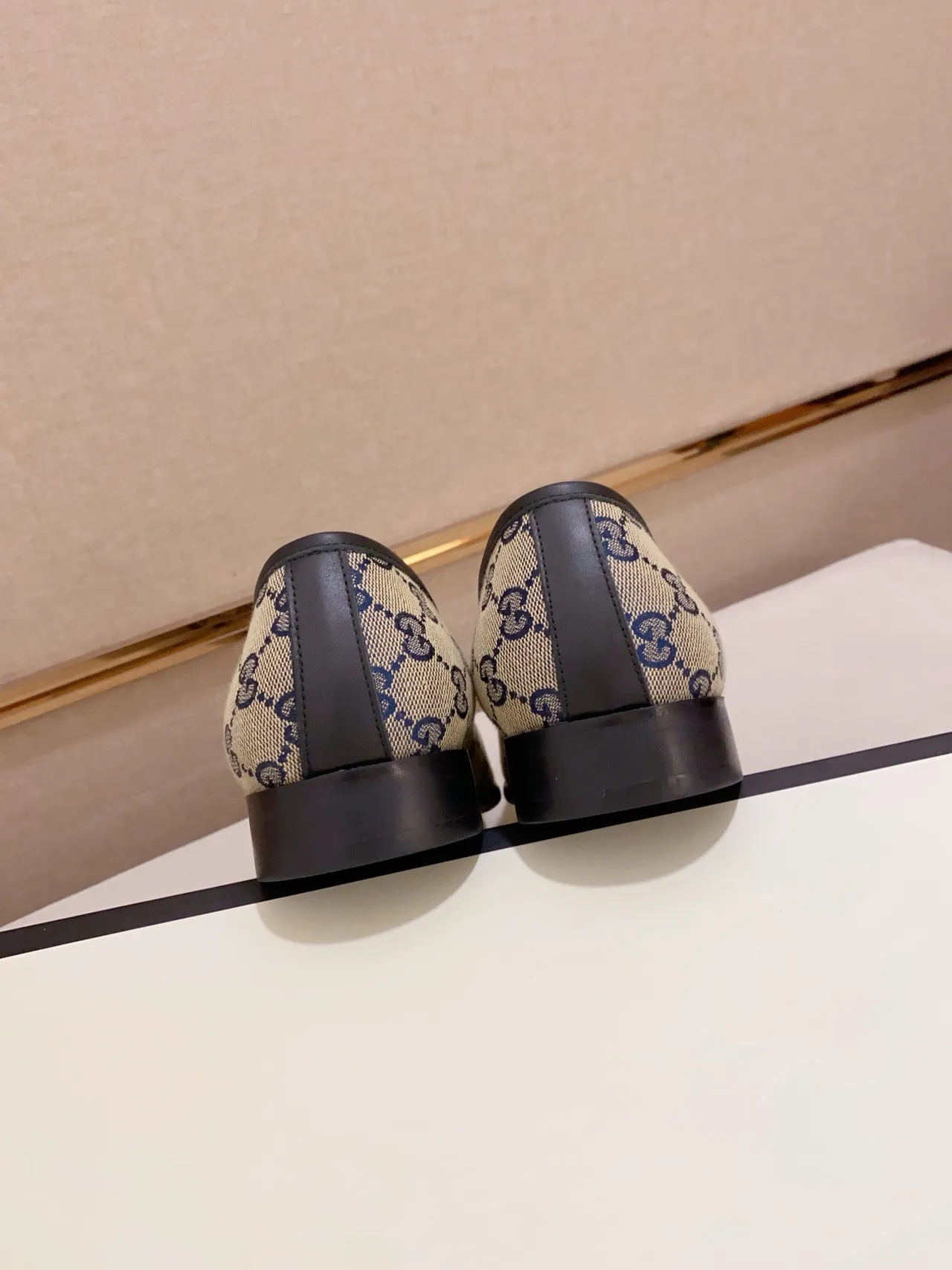 Gucci Horsebit 1955 Loafer Beige Navy GG Supreme Canvas Loafer 3