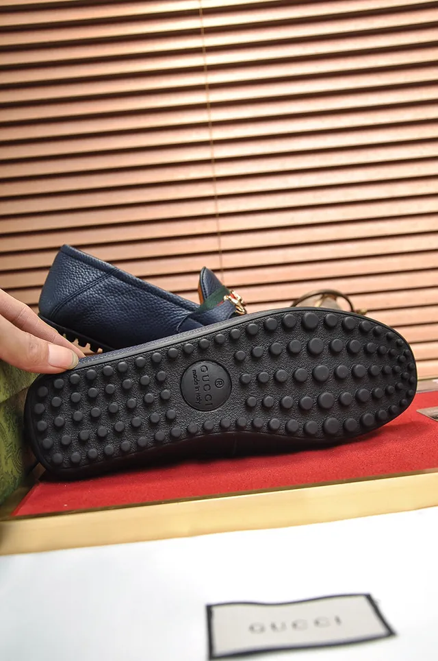 Gucci Horsebit 1955 Bleu marine cuir mocassins 4