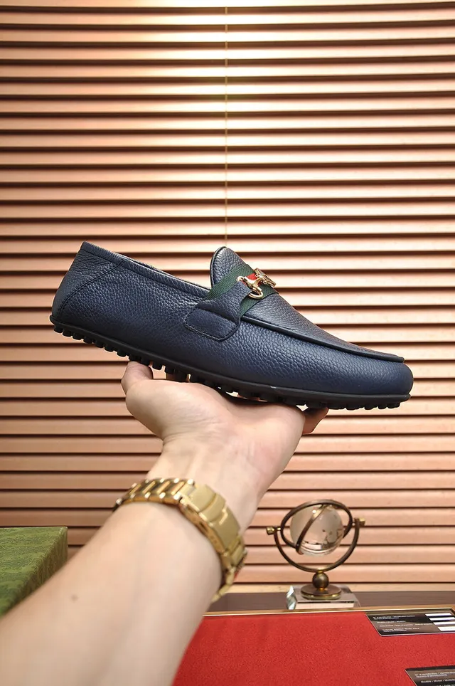 Gucci Horsebit 1955 Bleu marine cuir mocassins 7