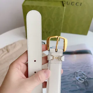 Gucci Horsebit 1955 Off-White চামড়ার বেল্ট