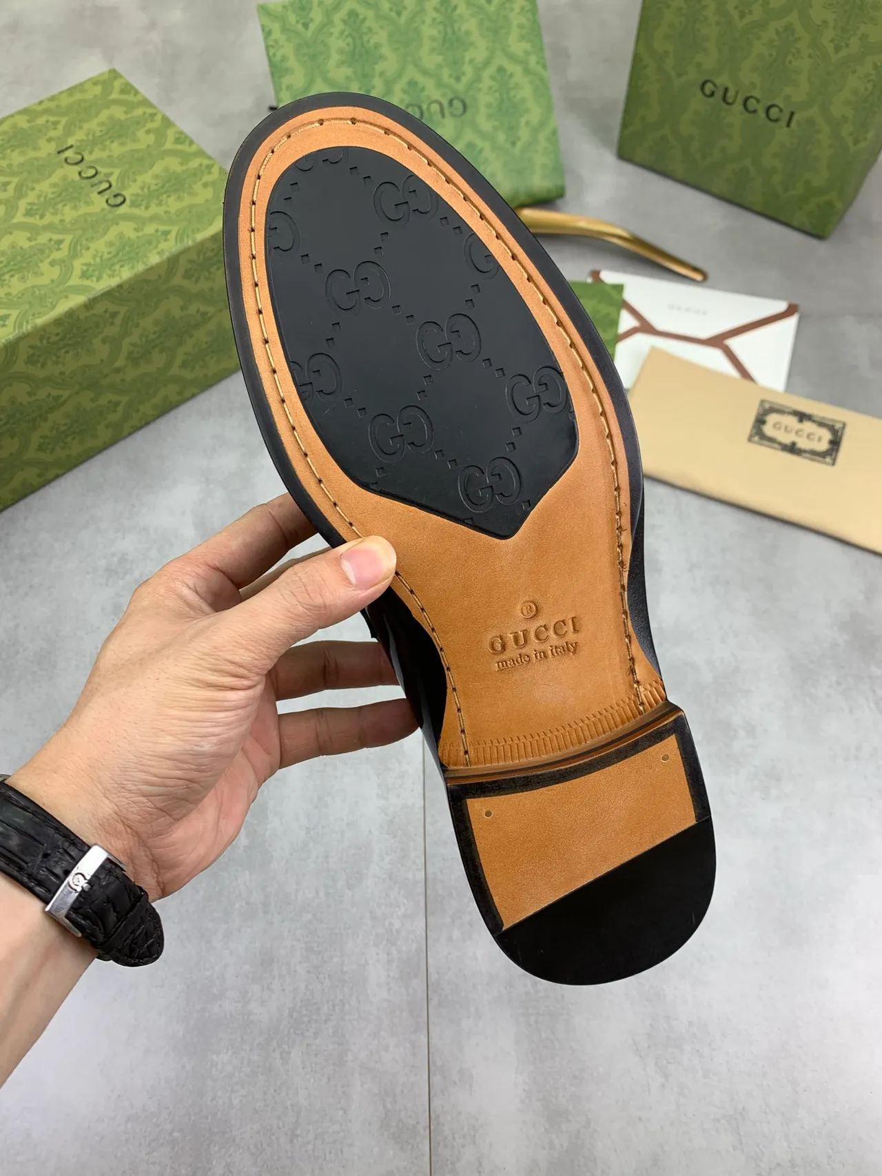 Gucci Horsebit 1955 Patent Black Loafers 3