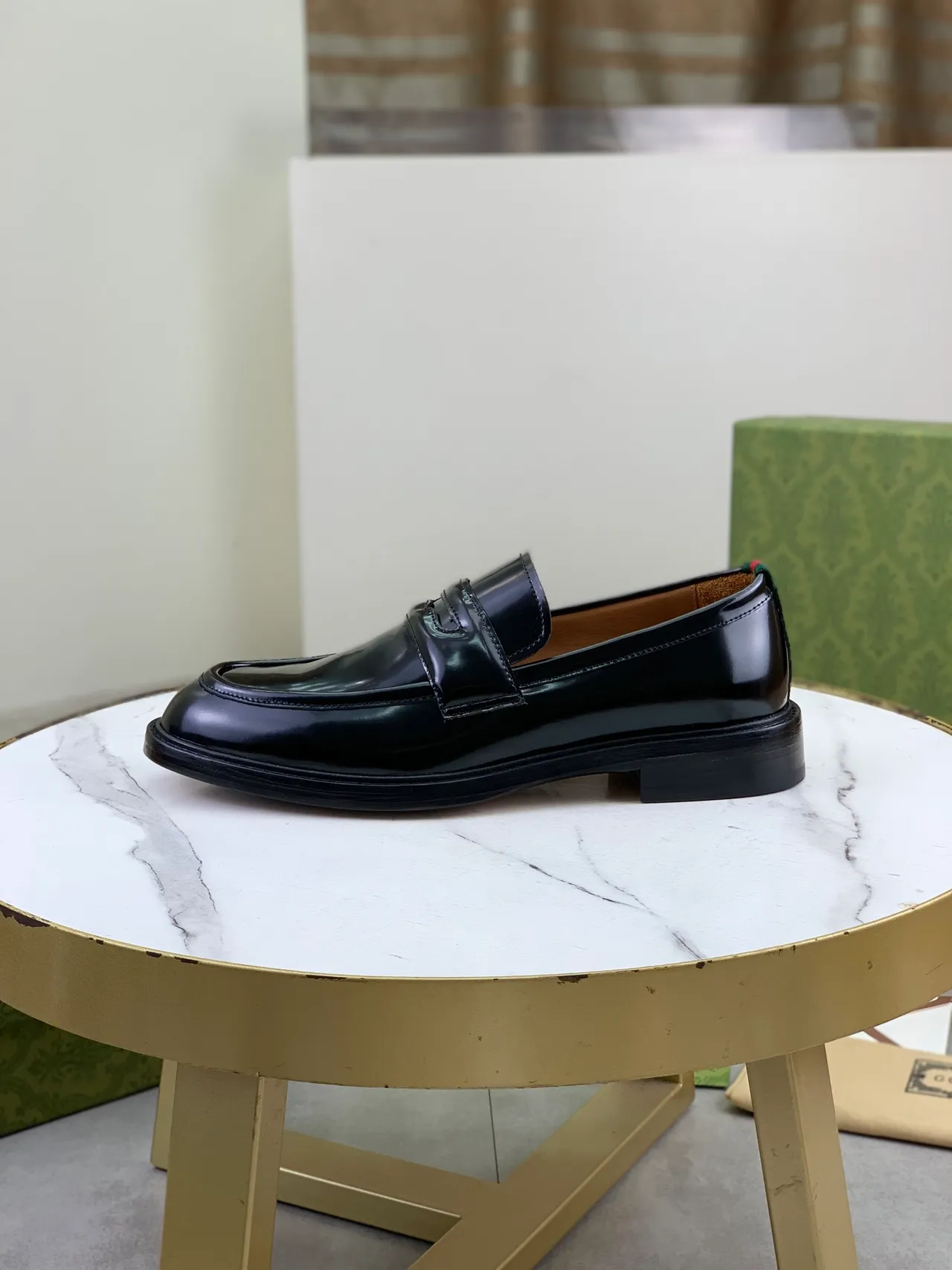 Gucci Horsebit 1955 Patent Black Loafers 6