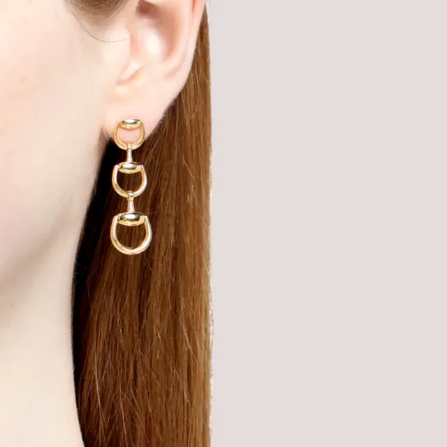 أقراط Gucci Horsebit 1955 ثلاثي الألوان Horsebit 2