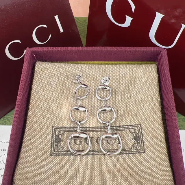 أقراط Gucci Horsebit 1955 ثلاثي الألوان Horsebit 5