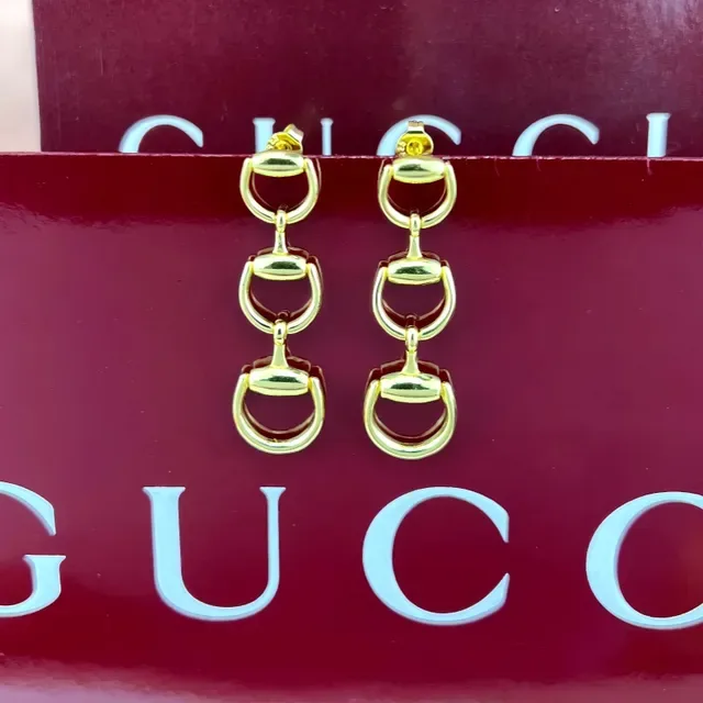 أقراط Gucci Horsebit 1955 ثلاثي الألوان Horsebit 6
