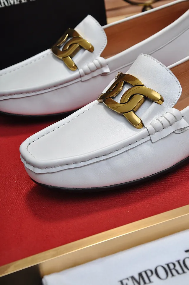 Gucci Horsebit Loafer Cuir Blanc Boucle Dorée Loafer 3