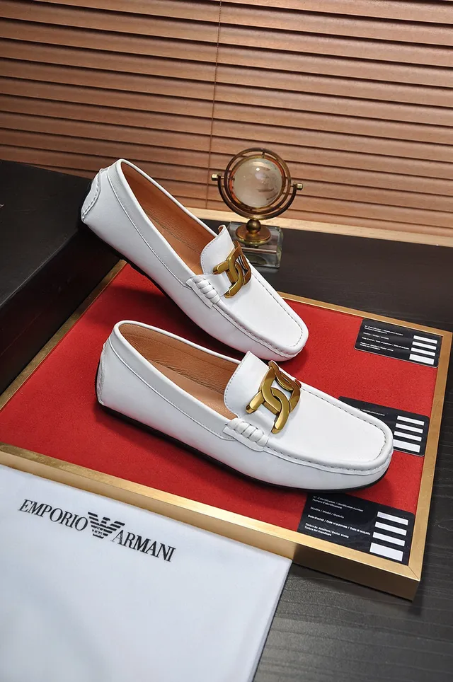 Gucci Horsebit Loafer Cuir Blanc Boucle Dorée Loafer 5