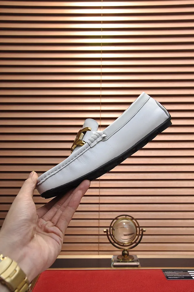 Gucci Horsebit Loafer Cuir Blanc Boucle Dorée Loafer 6
