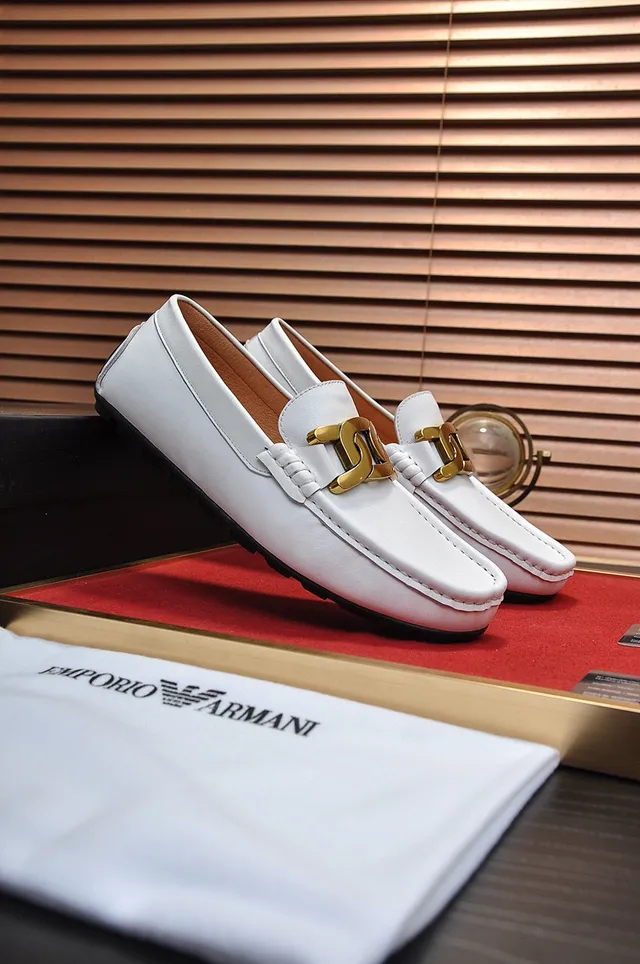 Gucci Horsebit Loafer Cuir Blanc Boucle Dorée Loafer 7