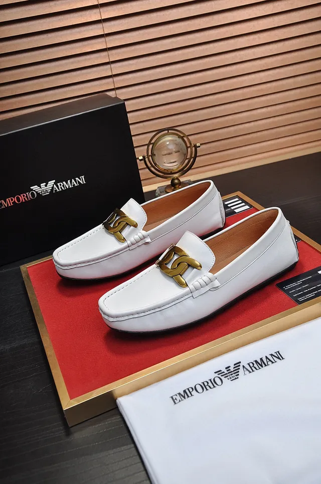 Gucci Horsebit Loafer Cuir Blanc Boucle Dorée Loafer 8