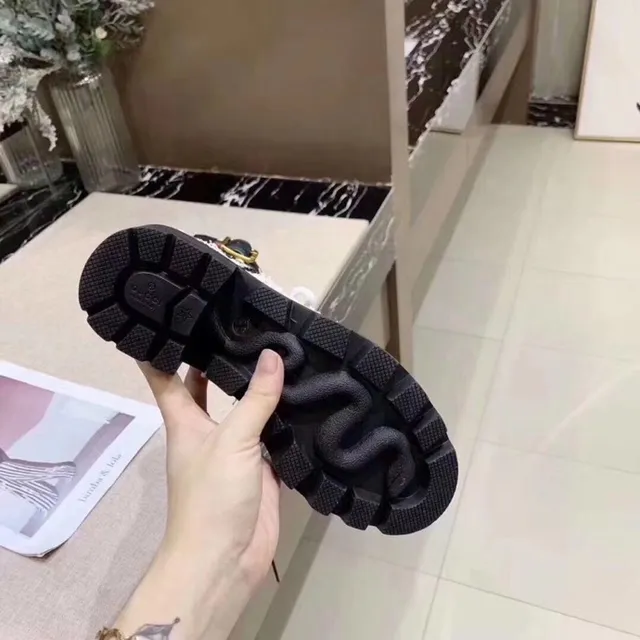Gucci Le Cagole حذاء الكاحل حزام ويب تويد 7