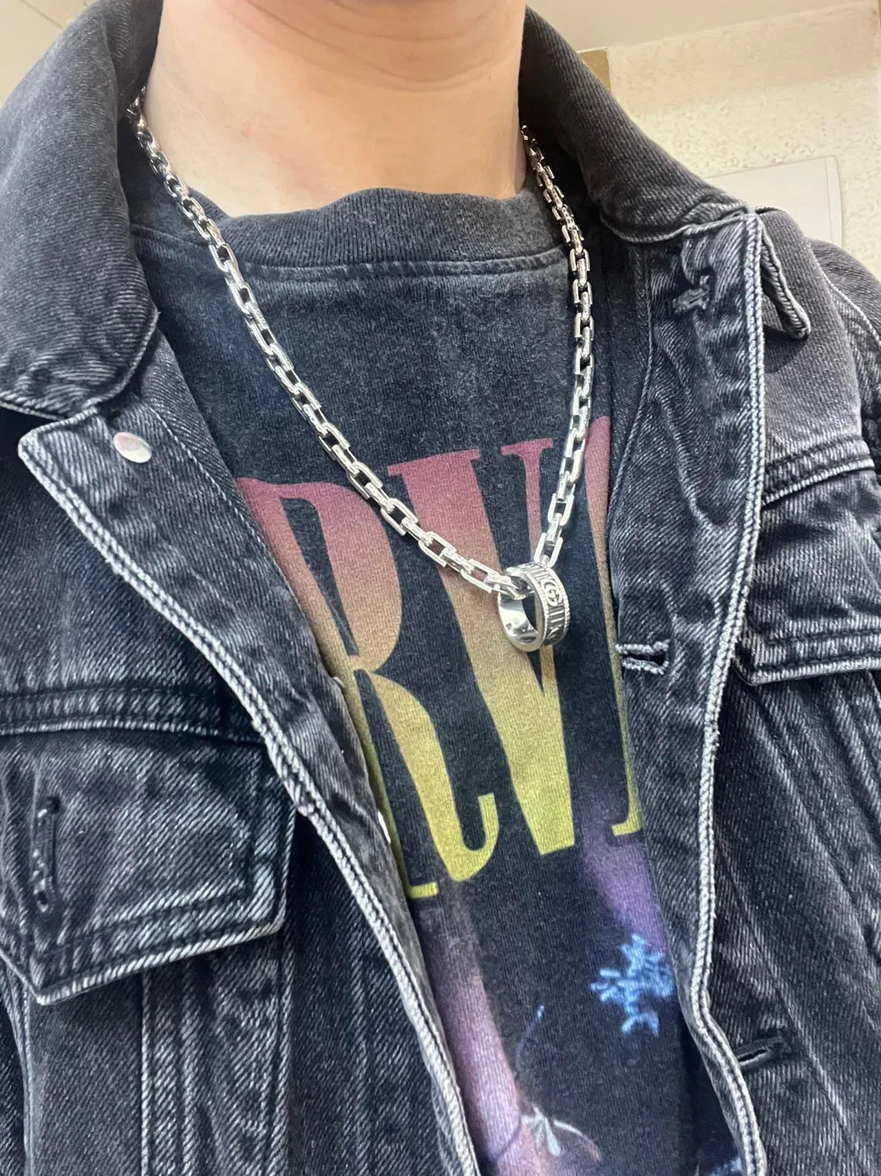 Gucci Link to Love Silver Integrated Ring Pendant Necklace 9