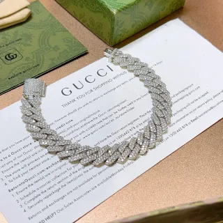 Gucci multi-fila Pavé Curb Link pulsera