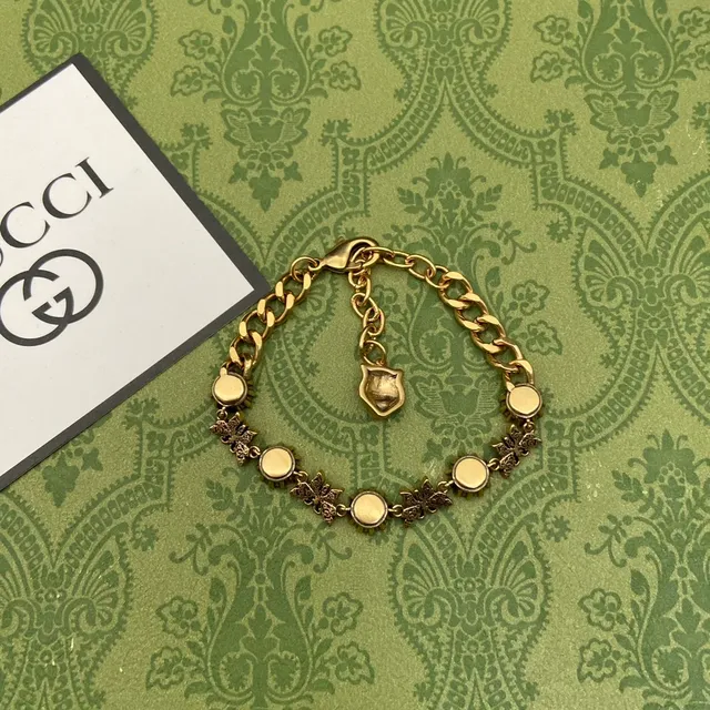 Gucci Multicolor Crystal Tiger Charm Bracelet 3