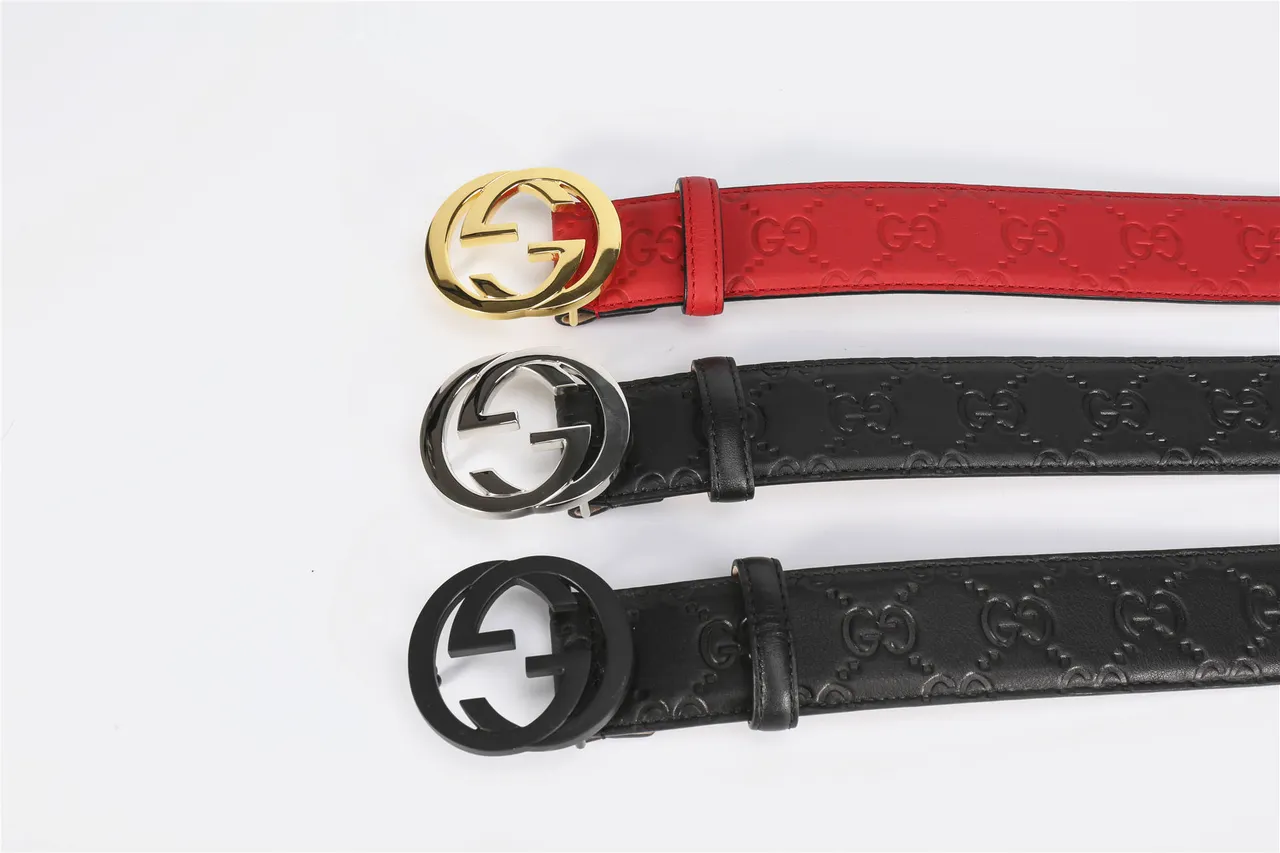 Gucci Ophidia Black Embossed GG Leather Belt 3