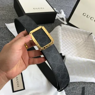 Gucci Ophidia Black GG Monogram Leather Belt