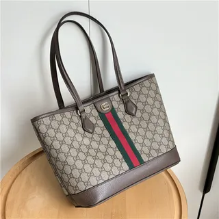 Gucci Ophidia GG Monogram Toile Bordeaux Rayures Web Sac Tote 2