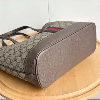 Gucci Ophidia GG Monogram Toile Bordeaux Rayures Web Sac Tote 8