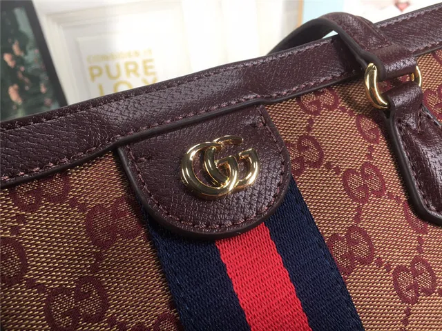 Gucci Ophidia GG Monogram Web Stripe Tote Bag 13