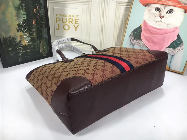Gucci Ophidia GG Monogram Web Stripe Tote Bag 14