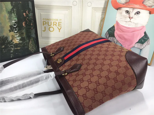 Gucci Ophidia GG Monogram Web Stripe Tote Bag 15