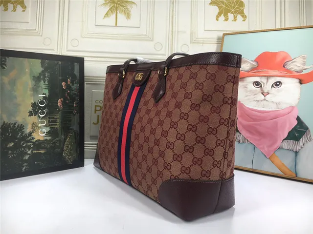 Gucci Ophidia GG Monogram Web Stripe Tote Bag 16