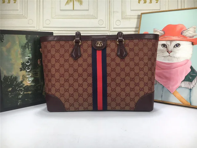 Gucci Ophidia GG Monogram Web Stripe Tote Bag 19