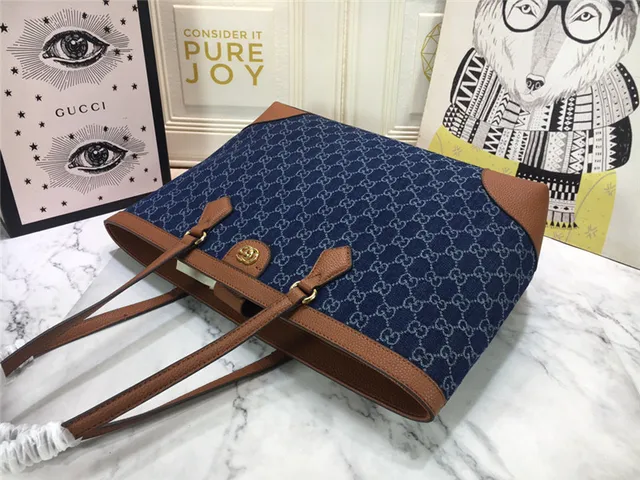 Gucci Ophidia GG Monogram Web Stripe Tote Bag 24