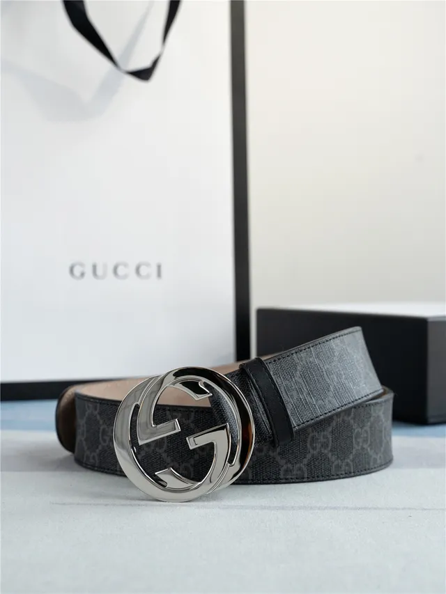 Gucci Ophidia Interlocking G Buckle GG Monogram Leather Belt 9