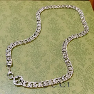 Gucci ornate Curb-Link Interlocking G Logo قلادة