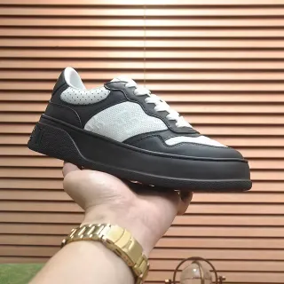 Gucci Rhyton Black and White Perforated Leather Lifestyle Sneakers