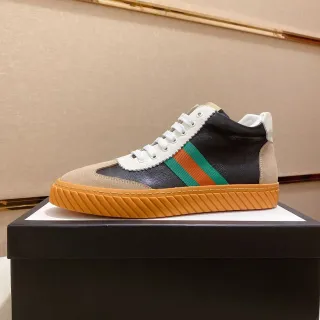 Gucci Rhyton Black Beige Green Orange Web Stripe Lifestyle Sneakers